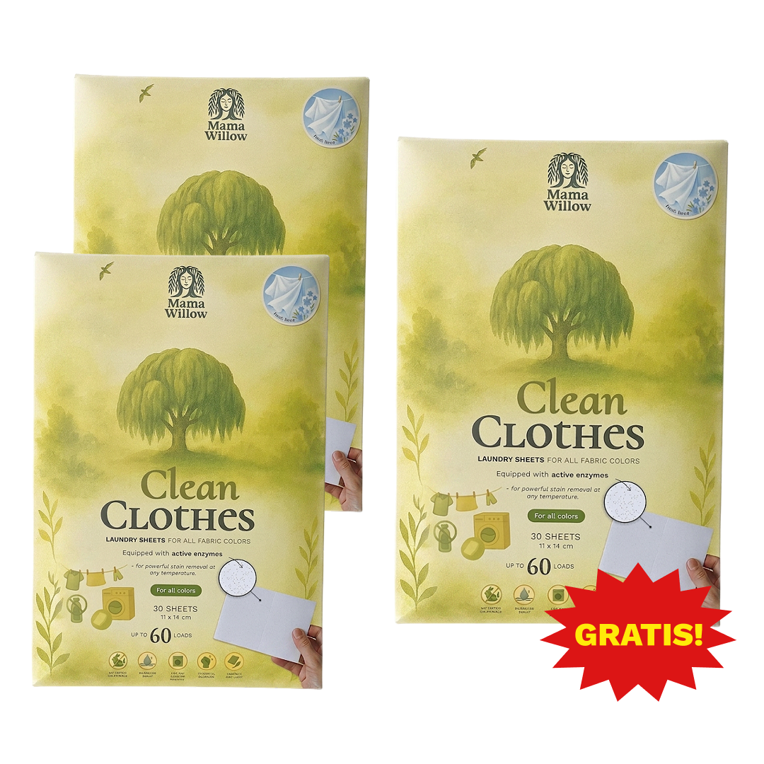 MamaWillow Clean Clothes Leinen – Familien-Paket mit 2 + 1 Gratis-Packungen