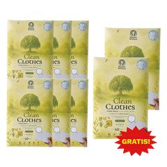 MamaWillow Clean Clothes Leinen – Teilen-Paket mit 6 + 2 Gratis-Packungen