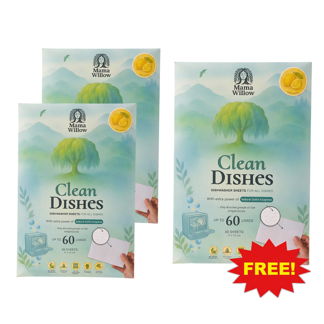 MamaWillow Clean Dishes Lemon - Family Pack with 2 + 1 free packs
