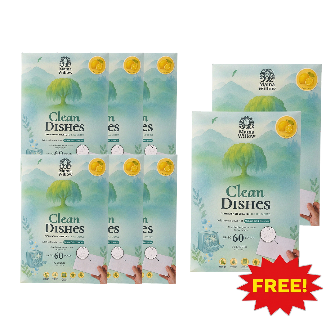 MamaWillow Clean Dishes Lemon - Sharing Pack with 6 + 2 free packs
