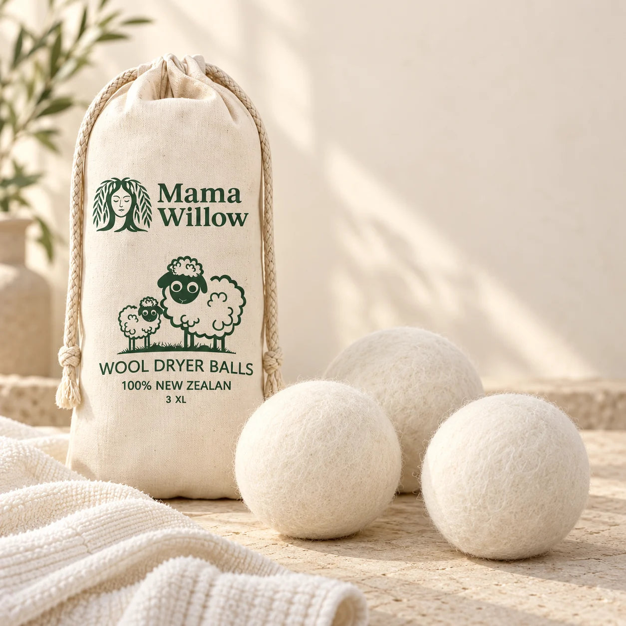 MamaWillow Woll-Trocknerbälle 3er-Set
