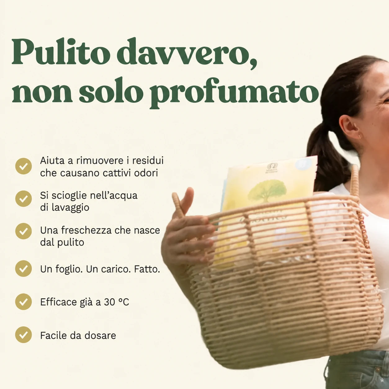Set scorta di fogli di detersivo per bucato MamaWillow 3+1